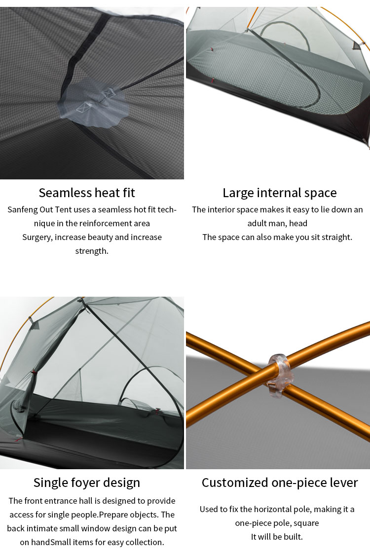 Cheap Goat Tents 3F UL GEAR 2 Person Camping Tent Ultralight Kamp Tents tenda tente barraca de acampamento Tents 